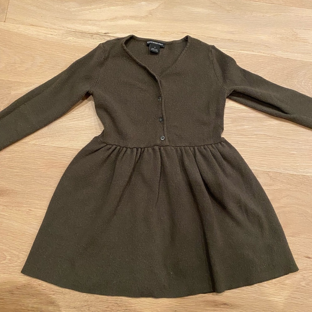 Something Navy dress size 4T green